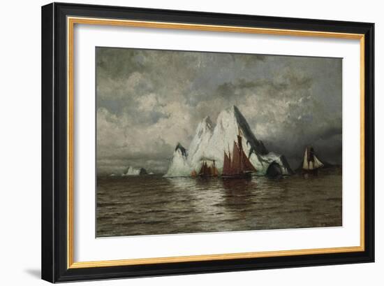Fishing Boats and Icebergs-William Bradford-Framed Giclee Print