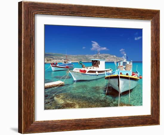 Fishing Boats at Anopi Beach, Karpathos, Dodecanese, Greek Islands, Greece, Europe-Sakis Papadopoulos-Framed Photographic Print