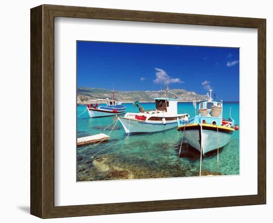 Fishing Boats at Anopi Beach, Karpathos, Dodecanese, Greek Islands, Greece, Europe-Sakis Papadopoulos-Framed Photographic Print