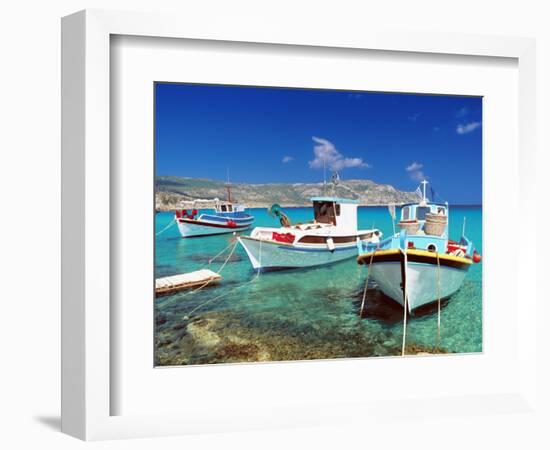 Fishing Boats at Anopi Beach, Karpathos, Dodecanese, Greek Islands, Greece, Europe-Sakis Papadopoulos-Framed Photographic Print