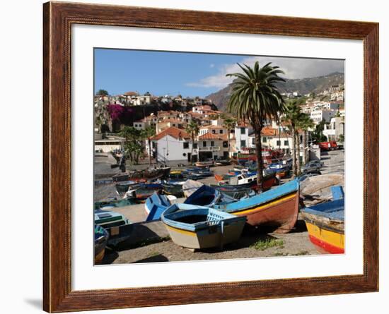 Fishing Boats at Camara De Lobos, Madeira-null-Framed Photographic Print