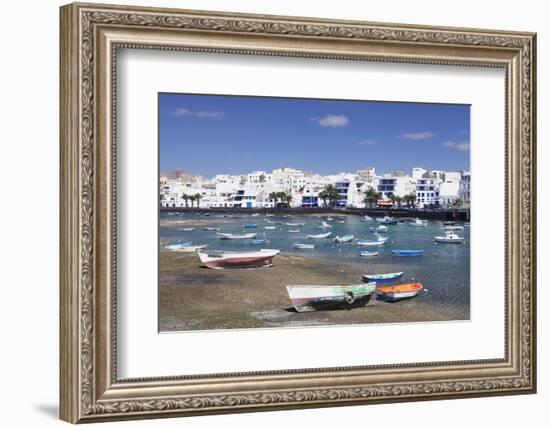 Fishing Boats at Charco San Gines Laguna, Arrecife, Lanzarote, Canary Islands, Spain-Markus Lange-Framed Photographic Print