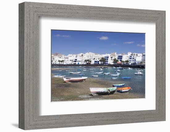 Fishing Boats at Charco San Gines Laguna, Arrecife, Lanzarote, Canary Islands, Spain-Markus Lange-Framed Photographic Print