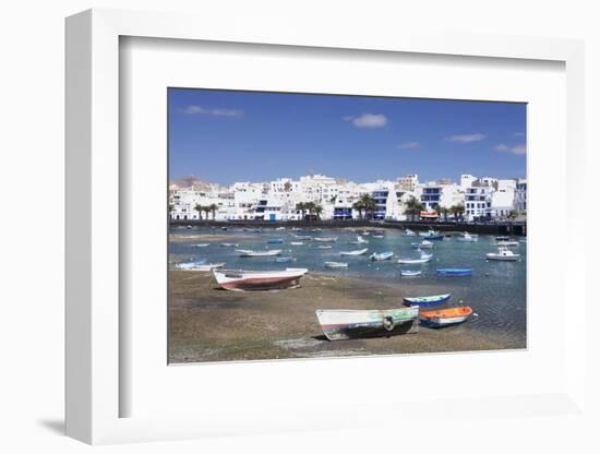 Fishing Boats at Charco San Gines Laguna, Arrecife, Lanzarote, Canary Islands, Spain-Markus Lange-Framed Photographic Print