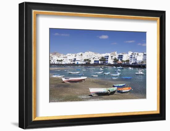 Fishing Boats at Charco San Gines Laguna, Arrecife, Lanzarote, Canary Islands, Spain-Markus Lange-Framed Photographic Print