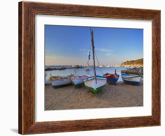 Fishing Boats at Dawn, Calella De Palafrugell, Costa Brava, Catalonia, Spain, Mediterranean, Europe-Stuart Black-Framed Photographic Print