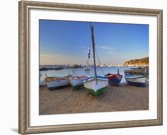 Fishing Boats at Dawn, Calella De Palafrugell, Costa Brava, Catalonia, Spain, Mediterranean, Europe-Stuart Black-Framed Photographic Print