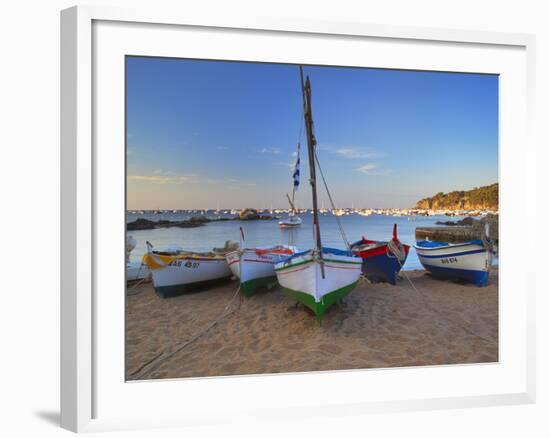 Fishing Boats at Dawn, Calella De Palafrugell, Costa Brava, Catalonia, Spain, Mediterranean, Europe-Stuart Black-Framed Photographic Print