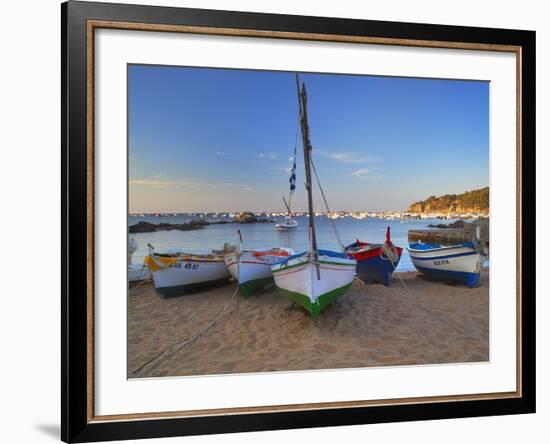 Fishing Boats at Dawn, Calella De Palafrugell, Costa Brava, Catalonia, Spain, Mediterranean, Europe-Stuart Black-Framed Photographic Print