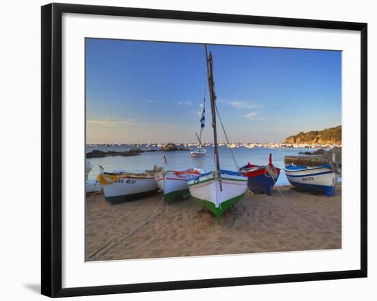 Fishing Boats at Dawn, Calella De Palafrugell, Costa Brava, Catalonia, Spain, Mediterranean, Europe-Stuart Black-Framed Photographic Print