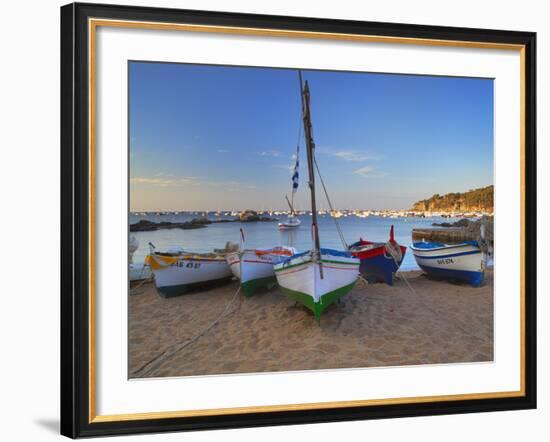 Fishing Boats at Dawn, Calella De Palafrugell, Costa Brava, Catalonia, Spain, Mediterranean, Europe-Stuart Black-Framed Photographic Print