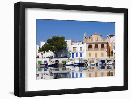 Fishing Boats at Fishing Port, Porto Colom, Majorca (Mallorca)-Markus Lange-Framed Photographic Print