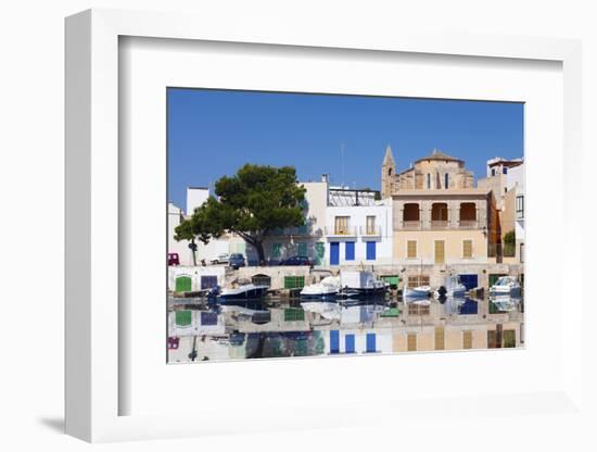 Fishing Boats at Fishing Port, Porto Colom, Majorca (Mallorca)-Markus Lange-Framed Photographic Print