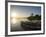 Fishing Boats at Sunset on the Suriname River Near Paramaribo, Surinam, South America-Michael Runkel-Framed Photographic Print