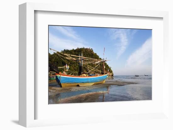 Fishing Boats at Sunset, Thailand-Christian Kober-Framed Photographic Print