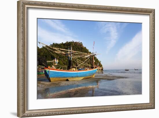 Fishing Boats at Sunset, Thailand-Christian Kober-Framed Photographic Print