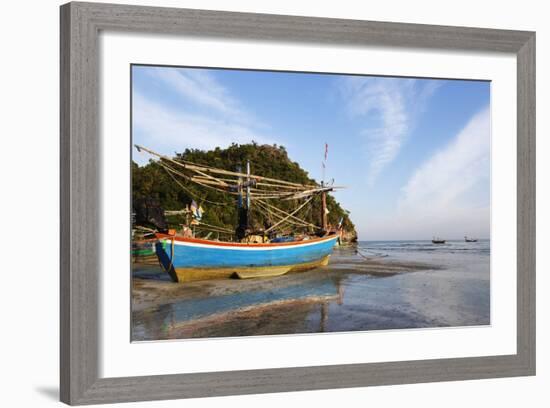 Fishing Boats at Sunset, Thailand-Christian Kober-Framed Photographic Print