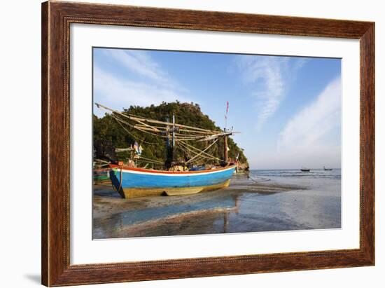 Fishing Boats at Sunset, Thailand-Christian Kober-Framed Photographic Print