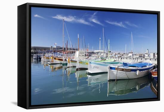 Fishing Boats at the Harbour, France-Markus Lange-Framed Premier Image Canvas