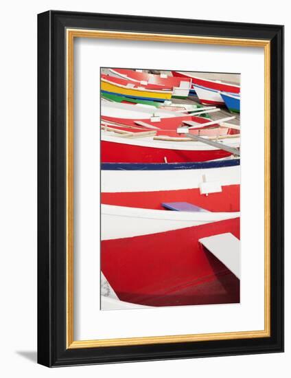 Fishing Boats at the Harbour of Vueltas, Valle Gran Rey, La Gomera, Canary Islands, Spain, Atlantic-Markus Lange-Framed Photographic Print