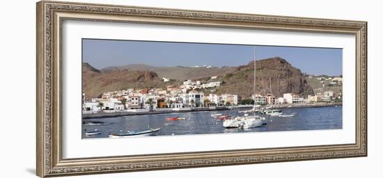 Fishing Boats at the Harbour, Playa De Santiago, La Gomera, Canary Islands, Spain, Atlantic, Europe-Markus Lange-Framed Photographic Print