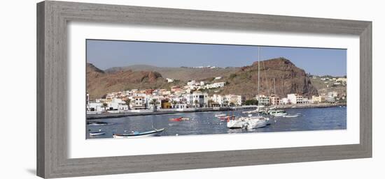 Fishing Boats at the Harbour, Playa De Santiago, La Gomera, Canary Islands, Spain, Atlantic, Europe-Markus Lange-Framed Photographic Print