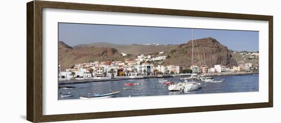 Fishing Boats at the Harbour, Playa De Santiago, La Gomera, Canary Islands, Spain, Atlantic, Europe-Markus Lange-Framed Photographic Print