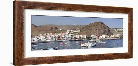 Fishing Boats at the Harbour, Playa De Santiago, La Gomera, Canary Islands, Spain, Atlantic, Europe-Markus Lange-Framed Photographic Print