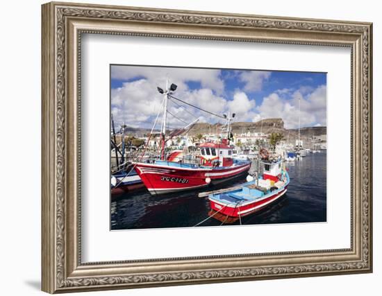 Fishing Boats at the Old Port of Puerto De Mogan-Markus Lange-Framed Photographic Print