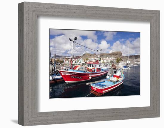 Fishing Boats at the Old Port of Puerto De Mogan-Markus Lange-Framed Photographic Print