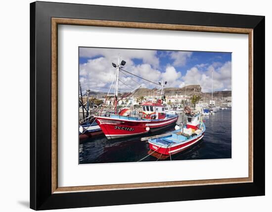 Fishing Boats at the Old Port of Puerto De Mogan-Markus Lange-Framed Photographic Print