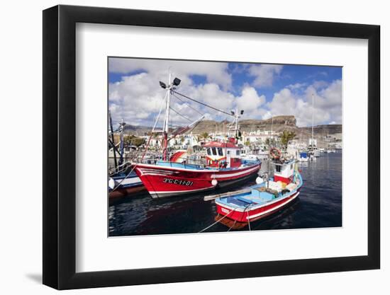 Fishing Boats at the Old Port of Puerto De Mogan-Markus Lange-Framed Photographic Print