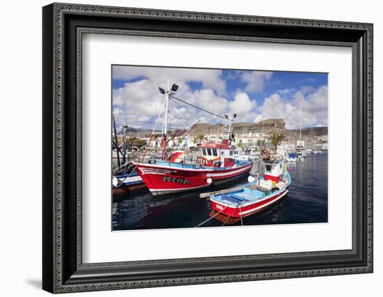 Fishing Boats at the Old Port of Puerto De Mogan-Markus Lange-Framed Photographic Print