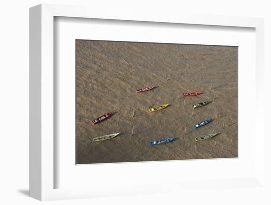 Fishing Boats. Atlantic Ocean, Shell Beach, North Guyana-Pete Oxford-Framed Photographic Print