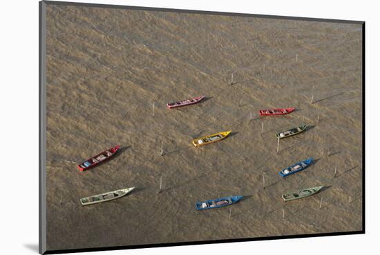 Fishing Boats. Atlantic Ocean, Shell Beach, North Guyana-Pete Oxford-Mounted Photographic Print