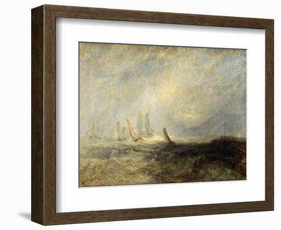 Fishing Boats Bringing a Disabled Ship into Port Ruysdael-J. M. W. Turner-Framed Giclee Print