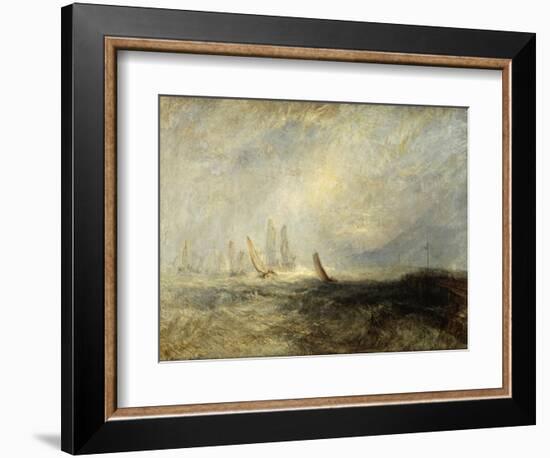 Fishing Boats Bringing a Disabled Ship into Port Ruysdael-J. M. W. Turner-Framed Giclee Print