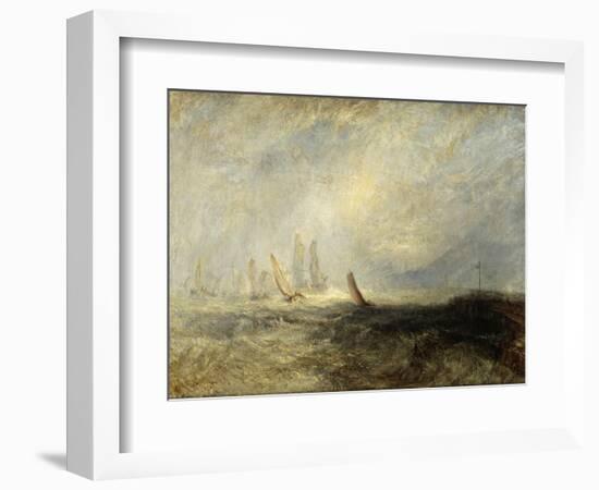 Fishing Boats Bringing a Disabled Ship into Port Ruysdael-J. M. W. Turner-Framed Giclee Print