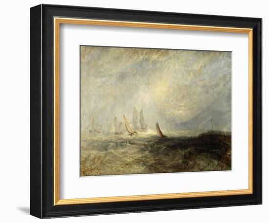 Fishing Boats Bringing a Disabled Ship into Port Ruysdael-J. M. W. Turner-Framed Giclee Print