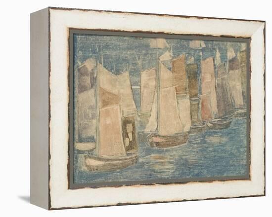 Fishing Boats, C.1900-02-Maurice Brazil Prendergast-Framed Premier Image Canvas