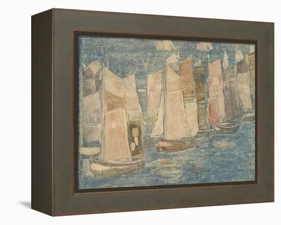 Fishing Boats, C.1900-02-Maurice Brazil Prendergast-Framed Premier Image Canvas