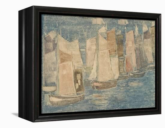 Fishing Boats, C.1900-02-Maurice Brazil Prendergast-Framed Premier Image Canvas