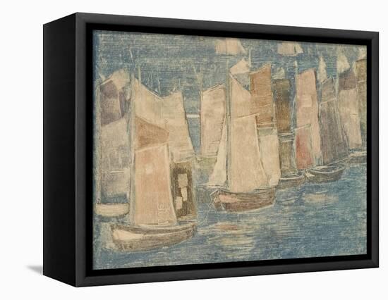 Fishing Boats, C.1900-02-Maurice Brazil Prendergast-Framed Premier Image Canvas