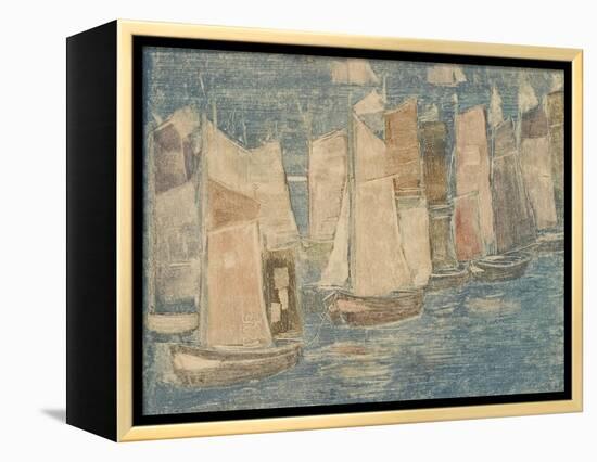 Fishing Boats, C.1900-02-Maurice Brazil Prendergast-Framed Premier Image Canvas