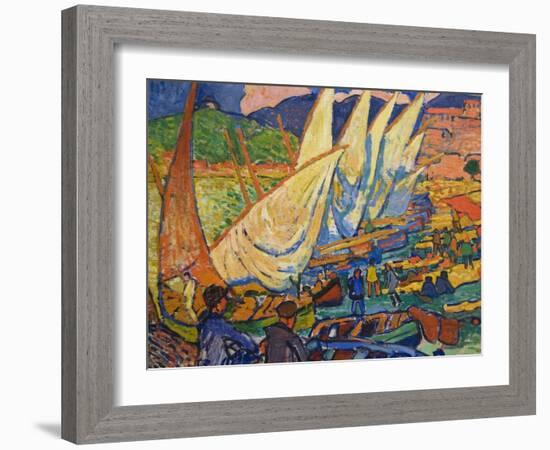 Fishing Boats, Collioure-Andre Derain-Framed Art Print