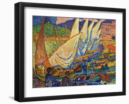 Fishing Boats, Collioure-Andre Derain-Framed Art Print