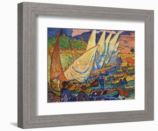 Fishing Boats, Collioure-Andre Derain-Framed Premium Giclee Print