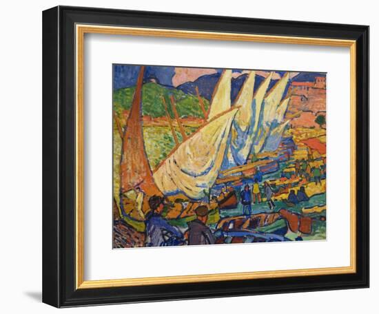 Fishing Boats, Collioure-Andre Derain-Framed Premium Giclee Print