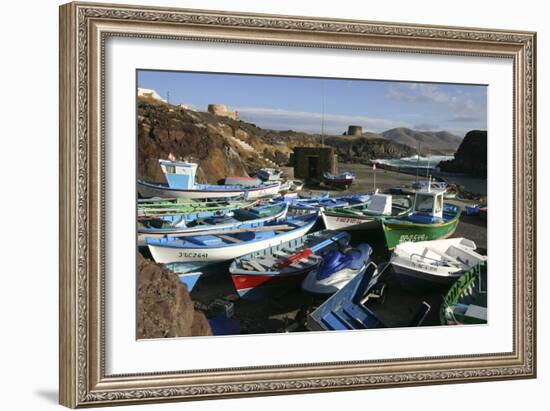 Fishing Boats, El Cotillo, Fuerteventura, Canary Islands-Peter Thompson-Framed Photographic Print