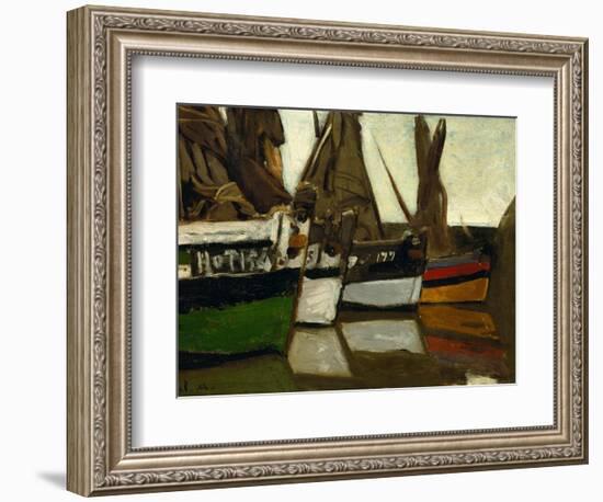 Fishing Boats, Honfleur, 1866-Claude Monet-Framed Giclee Print